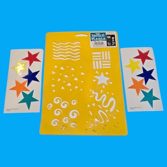 Retro Prismatic Giant Sandylion Stickers Mrs. Grossmans Funny Faces Hambly Stars - Picture 8 of 11